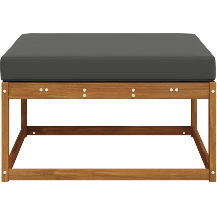 vidaXL Outdoor-Fußhocker Massivholz Akazie Natur und Anthrazit 900529 – Bild 4