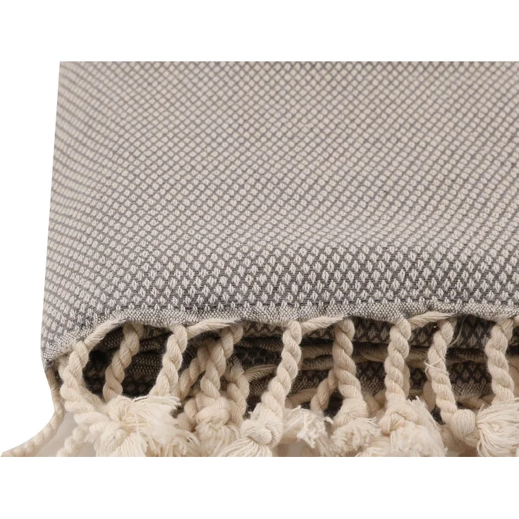 Mijolnir 'Likya - Grey' Fouta (Strandtuch), Grau, 95 x 190 cm – Bild 8