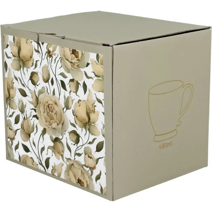 DUO Becher mit Fuß ENGLISH ROSES WHITE, 510 ml, New Bone China Porzellan – Bild 5