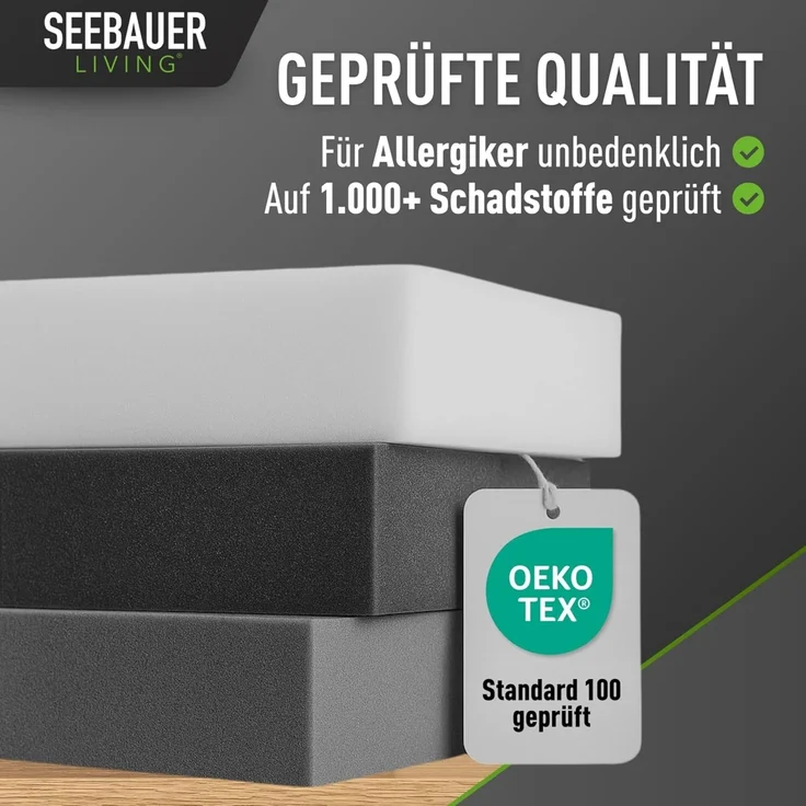SEEBAUER Living Schaumstoff MEDIUM RG 35/40 (Mittelfest) 50 x 50 x 12 cm Schaumstoffplatte für Polster und Sitzkissen, Polsterschaumstoff als Zuschnitt für Sitzpolster – Bild 6