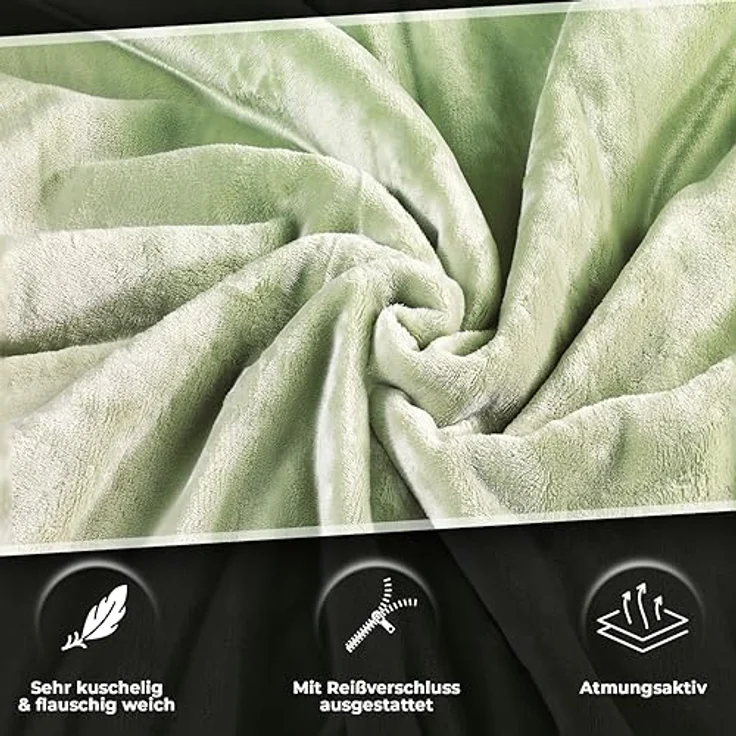 Malika Wendebettwäsche 155x220 + 80x80 cm Cashmere Touch Bettwäsche, atmungsaktiv, Mikrofaser, 2 teilig, Für Allergiker geeignet, pflegeleicht, angenehm weicher Stoff – Bild 5