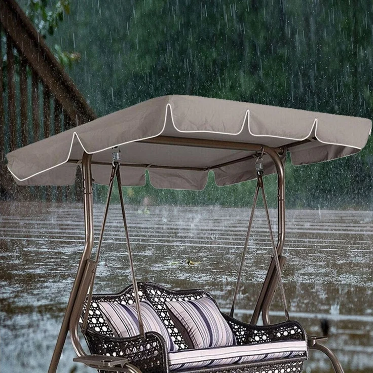 GarveeMore Schaukelstuhl Terrasse Schaukelstuhl Vordach Ersatz Vordach Abdeckung (ohne Gestell), Vordach Abdeckung(Nicht inklusive Rahmen) Doppelsitz/3-4 Sitz Veranda – Bild 3