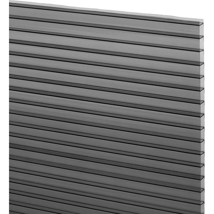 LECO Kuppeldachpavillon, Aluminium- und Stahlrohrgestell anthrazit, Polycarbonat-Dach grau-transparent, Polyester-Seitenteile lichtgrau, 3,65x3,65 m – Bild 4