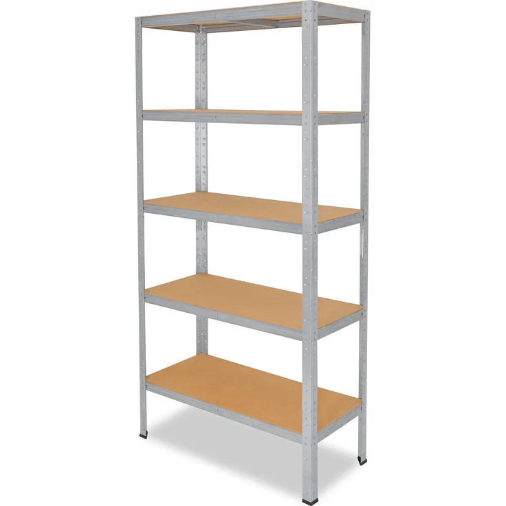 shelfplaza HOME 155x90x45 cm Schwerlastregal in grau-verzinkt mit 5 Böden und 175 kg Traglast pro Boden – Bild 6