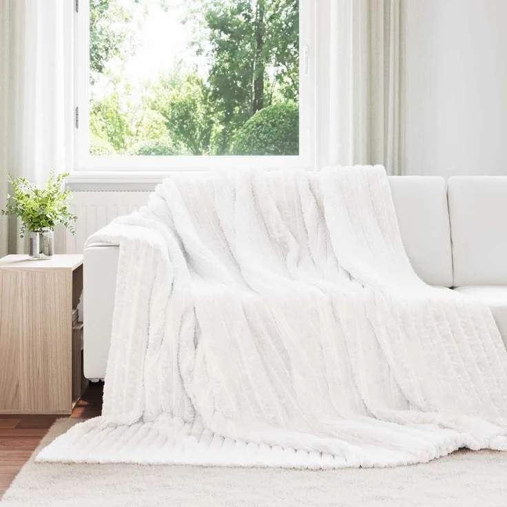 vidaXL Wohndecken 6 stk. Weiß 240 x 220 cm 8,76 kg Fleece 42016891 – Bild 1