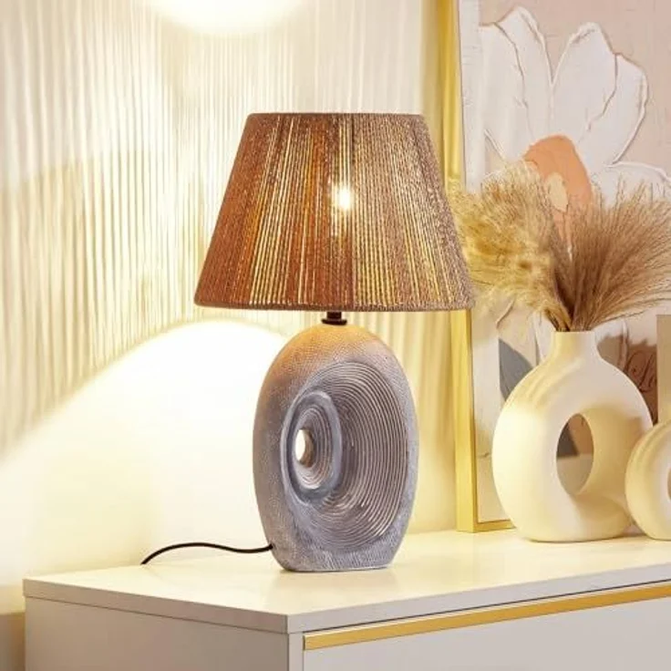 Lindby Tischleuchte Seasur, Keramik Alu IP20, 1 x 15 W LED – Bild 2