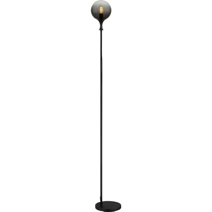 GLOBO LIGHTING Stehlampe DALTON, ohne Leuchtmittel, Stehleuchte/Glaskugeln rauchfarben/schwarz/Wohnzimmer/Schlafzimmer – Bild 2