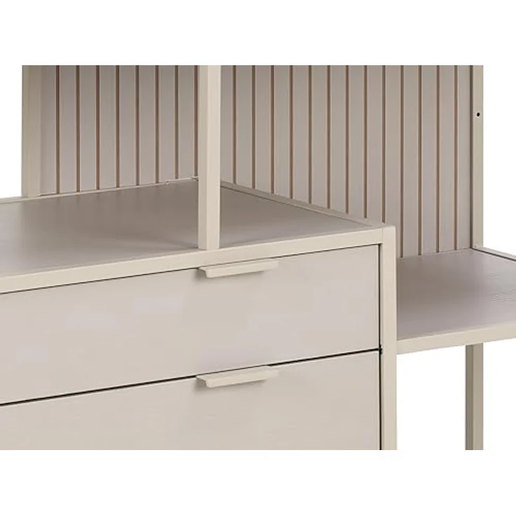 XXXL Xxxl Regal, Hellgrau, Standregal aus Holzwerkstoff mit 3 Fächern und 2 Schubladen, 77x114x35 cm – Bild 6