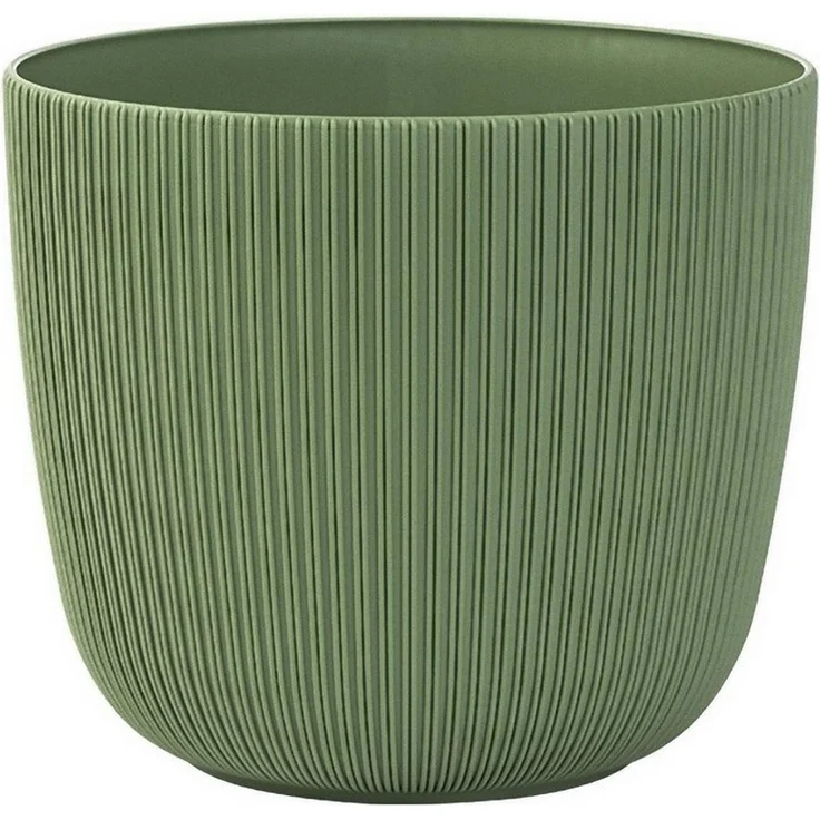 Engelland Blumentopf Pflanztopf mit Drainagesystem (Vorteils-Set, 1 St, robuster PP-Kunststoff), Rillenoptik, UV-resistent, Drainagesystem, direkte Bepflanzung – Bild 1