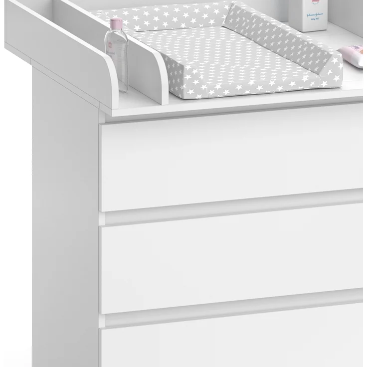 Wickelkommode Emma Weiß 80 x 87 cm mit 3 Schubladen Vicco – Bild 6