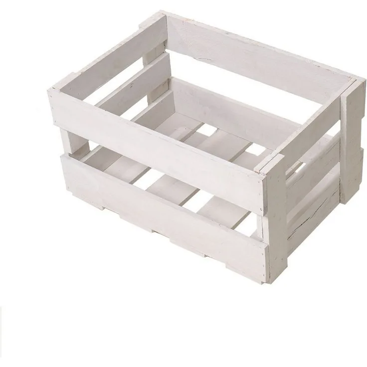 Kistenkolli Altes Land Allzweckkiste Weinkisten weiß neu 46x30x28 cm Obstkiste Holzkiste Dekokiste