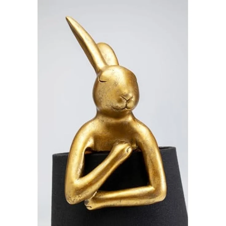 Kare Design Tischleuchte Animal Rabbit, Gold/Schwarz, 50x17x20 cm, Tischlampe, Nachttischlampe, Hasenleuchte, Tiermotiv, Leuchtmittel nicht inklusive, Wohnzimmer – Bild 3