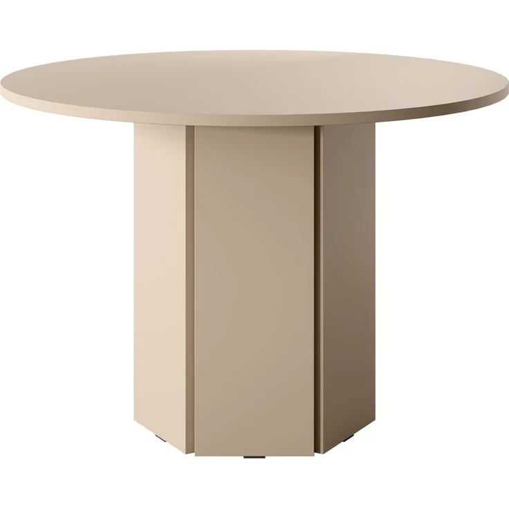 Selsey 'Hexa' Esstisch rund, beige cappuccino, ca. 75 x 110 x 110 cm – Bild 1