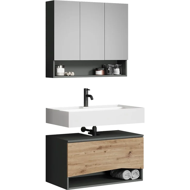 Badmöbel-Set Willow Artisan 2 Teile Vicco – Bild 5