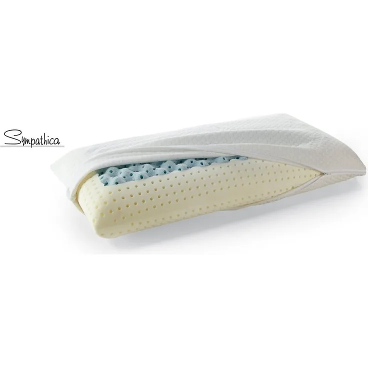 Sympathica Visco Stützkissen Dual Fresh Waben kühlend Reisekissen in Reisetasche