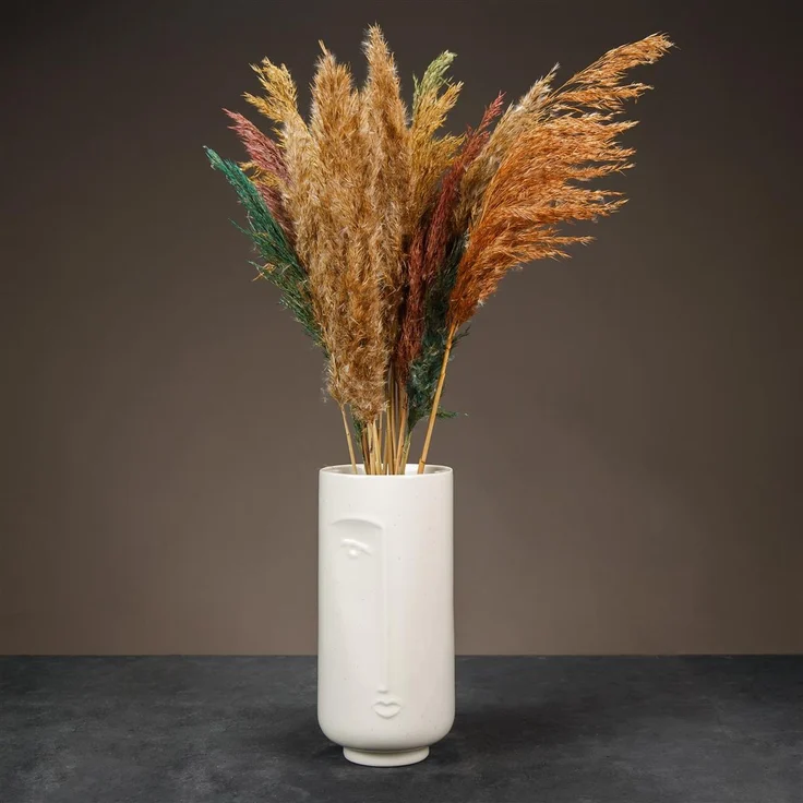 Blumenvase, 13 x 28 cm, weiß – Bild 2