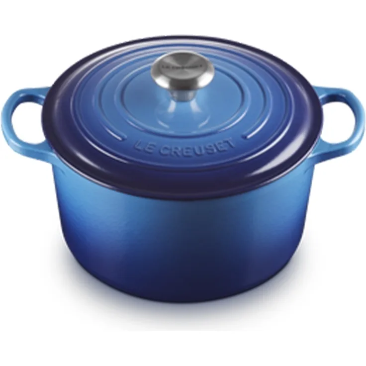 Le Creuset Bräter rund hoch 24 cm Azure Gusseisen Signature - 24 cm