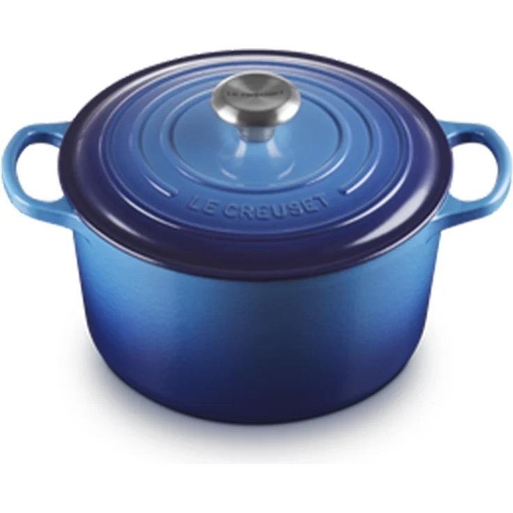 Le Creuset Bräter rund hoch 24 cm Azure Gusseisen Signature - 24 cm