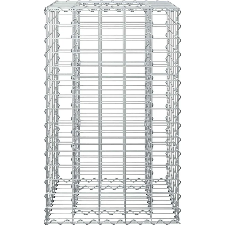 vidaXL Gabionen Hochbeet Silber 50 x 50 x 80 cm Verzinkter Stahl 42033326 – Bild 5