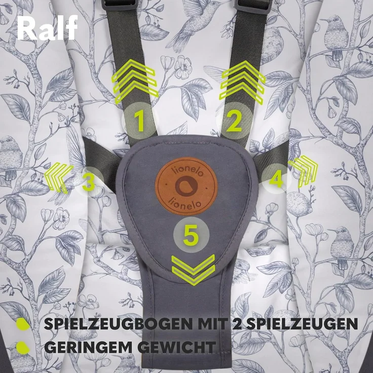 LIONELO Ralf 2in1 Babywippe und Liegestuhl, Fernbedienung, 12 Melodien, zwei Schaukelrichtungen, 5 Schaukelgeschwindigkeiten, Sperrung, Rückenlehnenverstellung, Timer, leiser Betrieb – Bild 4