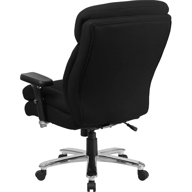 Flash Furniture Hercules Serie 24/7 Bürostuhl für intensiven Gebrauch, groß und hoch, 180 kg, schwarzer Stoff, ergonomischer Chefsessel mit Lendenknauf – Bild 5