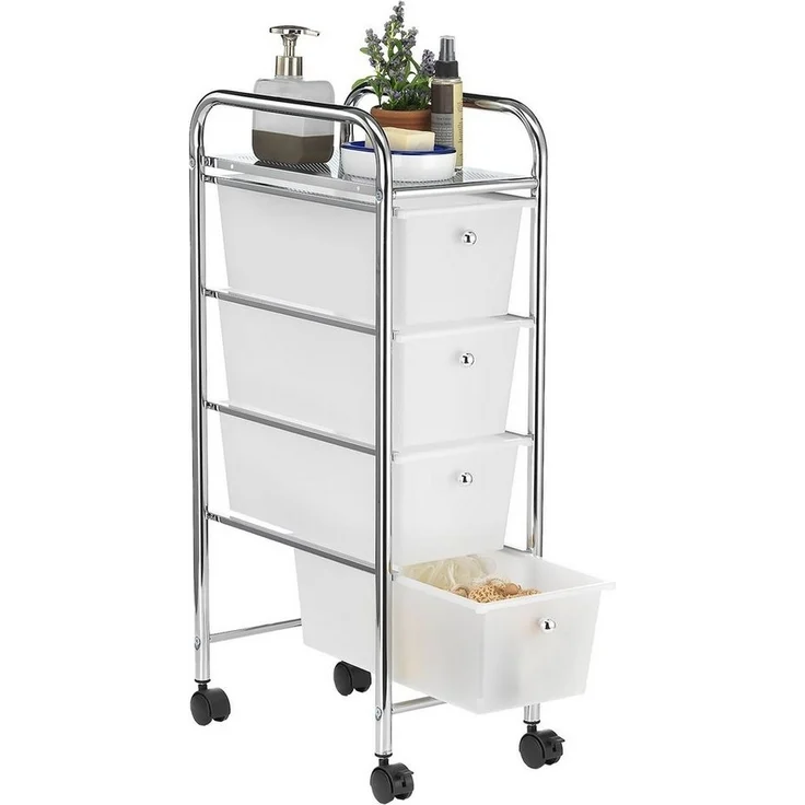 IDIMEX Beistellwagen GINA, Rollcontainer Friseurwagen Kosmetik Roll Badregal mit 4 Schubladen Met – Bild 5
