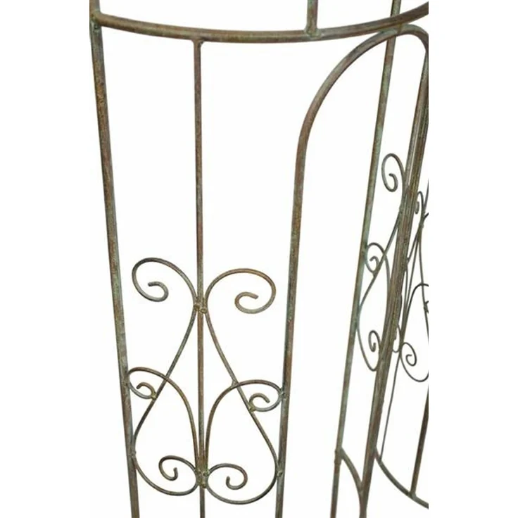 2x Rankturm "Lilie" aus Metall, braun, 137 & 146 cm hoch, Rankhilfe halbrund, Rankkegel, Rankgerüst – Bild 6