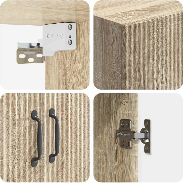 vidaXL Schrankset 2 pcs Sonoma-Eiche Holzwerkstoff 3416774 – Bild 7