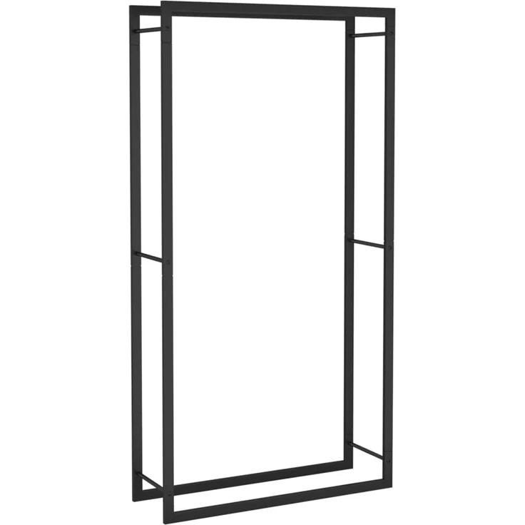 vidaXL Brennholzregal Mattschwarz 80 x 28 x 154 cm Stahl 350308 – Bild 2