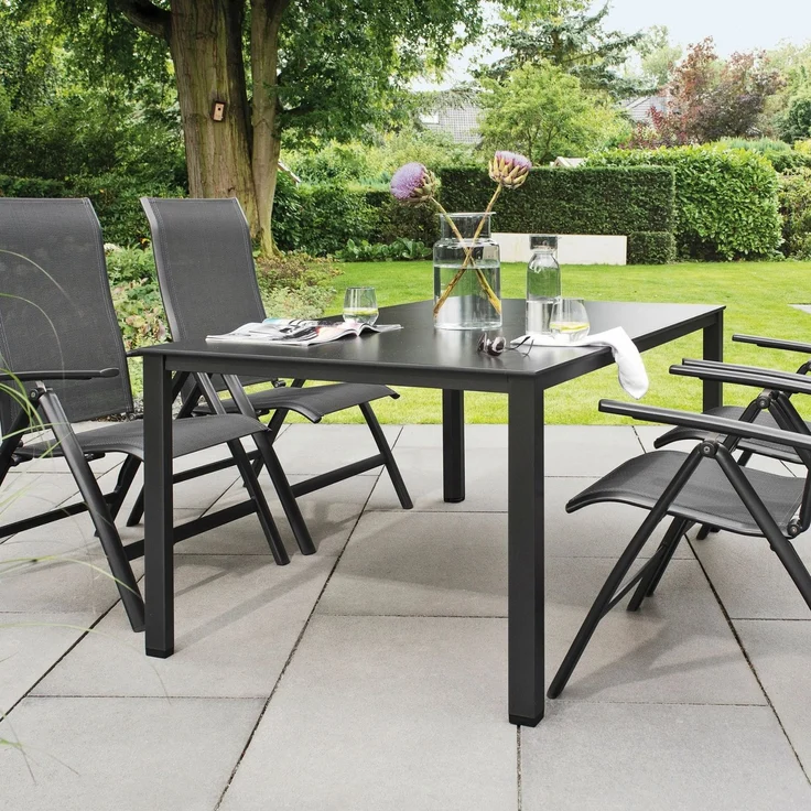Kettler CUBIC KETTALUX-PLUS Dining-Tisch 160 x 95 cm Anthrazit – Bild 4
