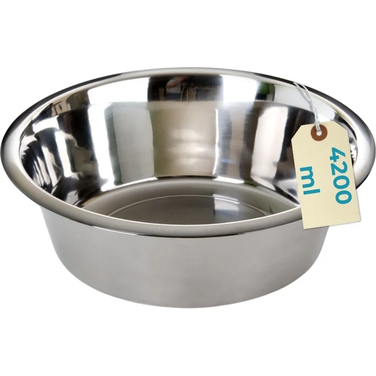 Standard Edelstahl Napf 29 cm 4200 ml Futternapf Wassernapf Hunde Katzen Hundenapf Katzennapf Freßnapf Ersatznapf Rostfrei – Bild 1