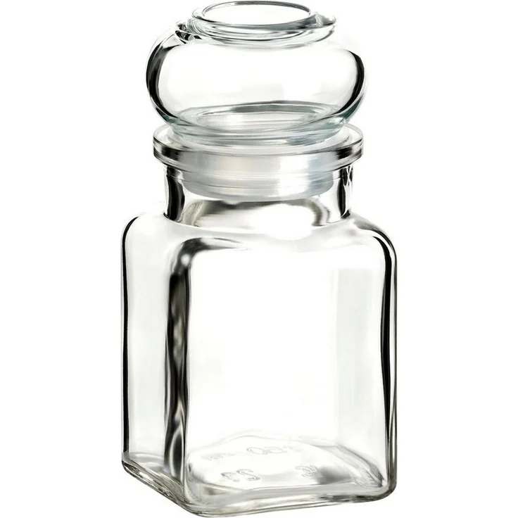 gouveo Vorratsglas Gewürzgläser 150 ml eckig mit Glaskorken - Gläser mit Glasstopfen, (12-tlg)