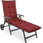 sunnypillow Liegenauflage für Gartenliege, Polyester rot, 190 x 60 x 9 cm