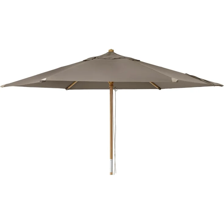 Sonnenschirm Reggio aus Buchenholz und Polyester, modern skandinavisch, Taupe, Ø 300 cm – Bild 1