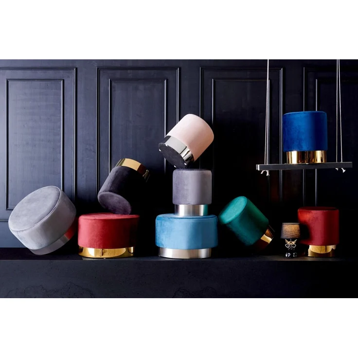 XORA 'PURO' Hocker, Stoff bordeaux, 35 x 42 x 35 cm, Belastbarkeit 120 kg – Bild 2
