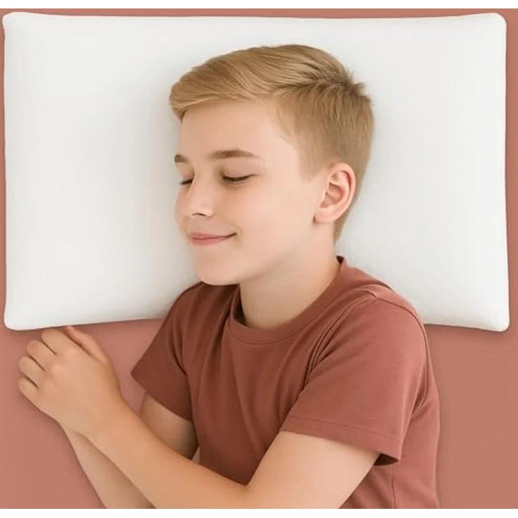 KNERST Kopfkissen Kinderkissen Memory Schaum 2-5 Jahre u. 6-10 Jahre, Füllung: CosyPUR Memory Gedächtnisschaum, Seitenschläfer, Bauchschläfer, Rückenschläfer, perfekte Balance zwischen Unterstützung und Gemütlichkeit – Bild 1