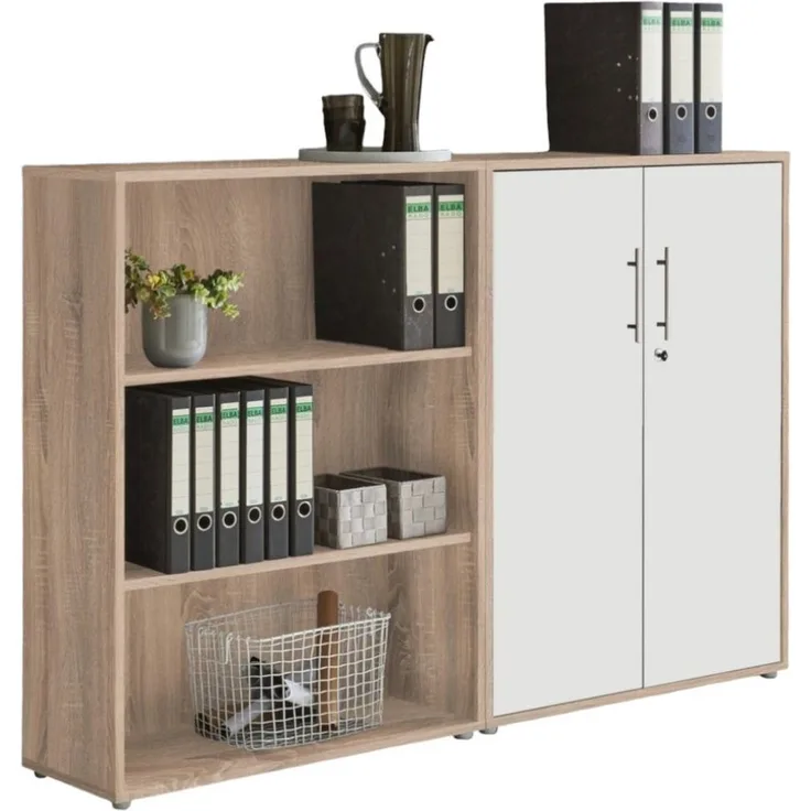 BMG Möbel Aktenschrank Office Edition Schrankwand 1 niedrig abschließbar, in verschiedenen Farben