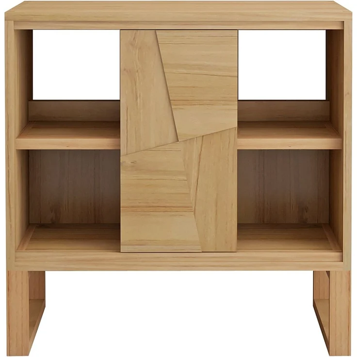 Vente-unique - Waschtischunterschrank auf Teakholz-Beinen - B80 cm - MATARAM – Bild 3