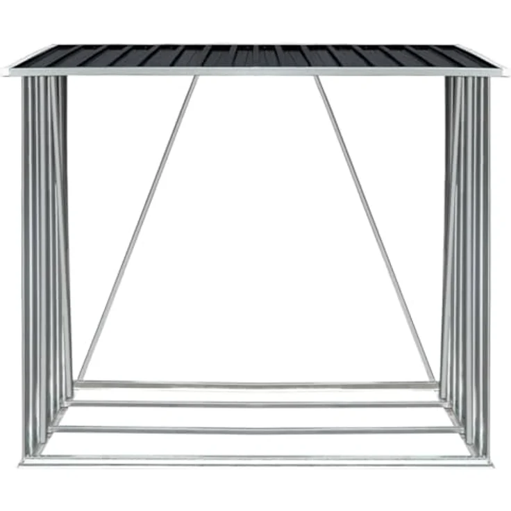 vidaXL Brennholzlager Verzinkter Stahl 163 x 83 x 154 cm Anthrazit 47091 – Bild 5