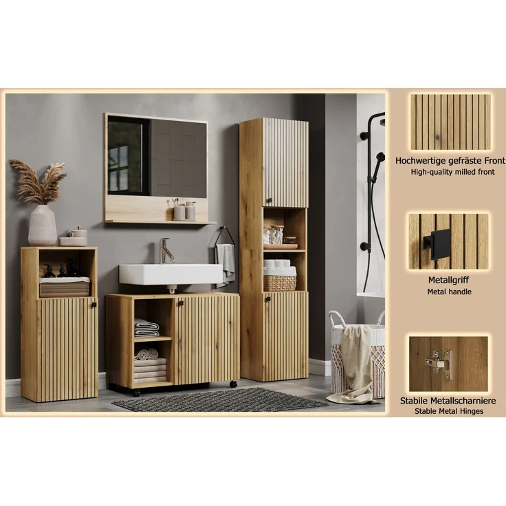Badmöbel Set Bliss in Evoke Eiche 180 cm – Bild 12