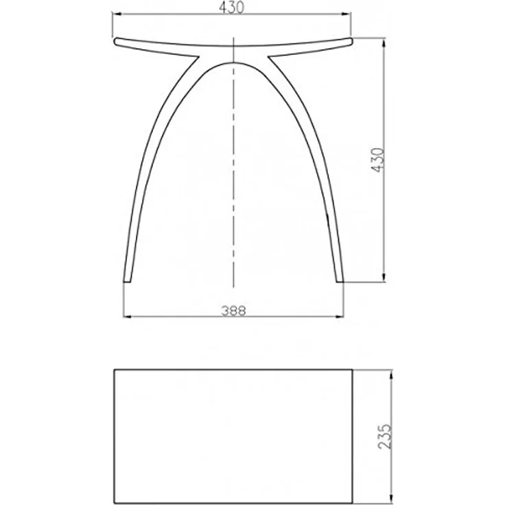 Bernstein Badhocker PB4001 (einsetzbar als Ablage- oder Sitzfläche), aus Mineralguss / Design Duschhocker / Sitzhocker / Matt – Bild 3