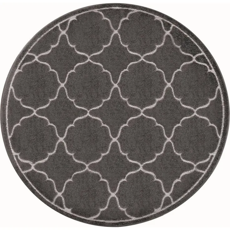 Sanat 'Berlin' Teppich, Höhe: 6 mm, In -und Outdoor geeignet, Grau, 120 cm (Rund)