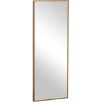 HOMCOM Wandspiegel, Hochspiegel in Natur, Glas und Holzwerkstoff, 48x125 cm, elegantes Design für Wohnzimmer, Schlafzimmer und Badezimmer