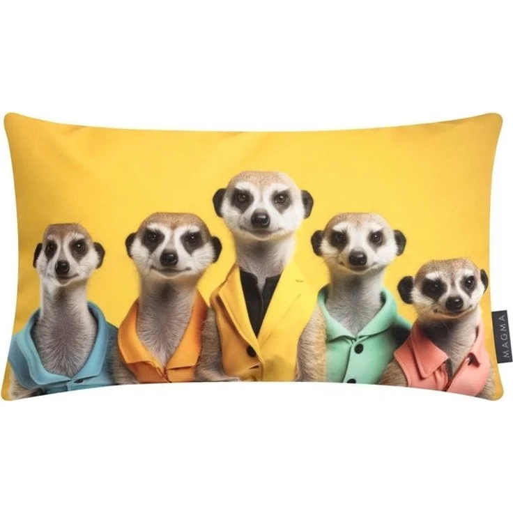 MAGMA Dekokissen Crazy Erdmännchen ca. 30 x 50 cm – Bild 3