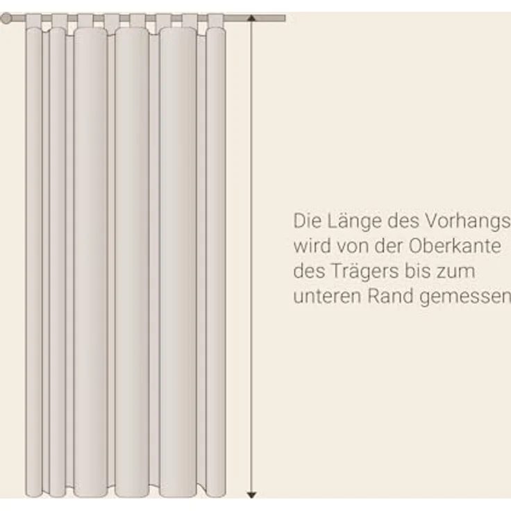ROOM99 Outdoorvorhäng mit Schlaufen Garden Line 155x270 cm Breite x Höhe Outdoor Vorhang wetterfest Wasserdicht Sichtschutz Sonnenschutz Gardinen Garten Winddicht Helle Creme, 1 Stück – Bild 6