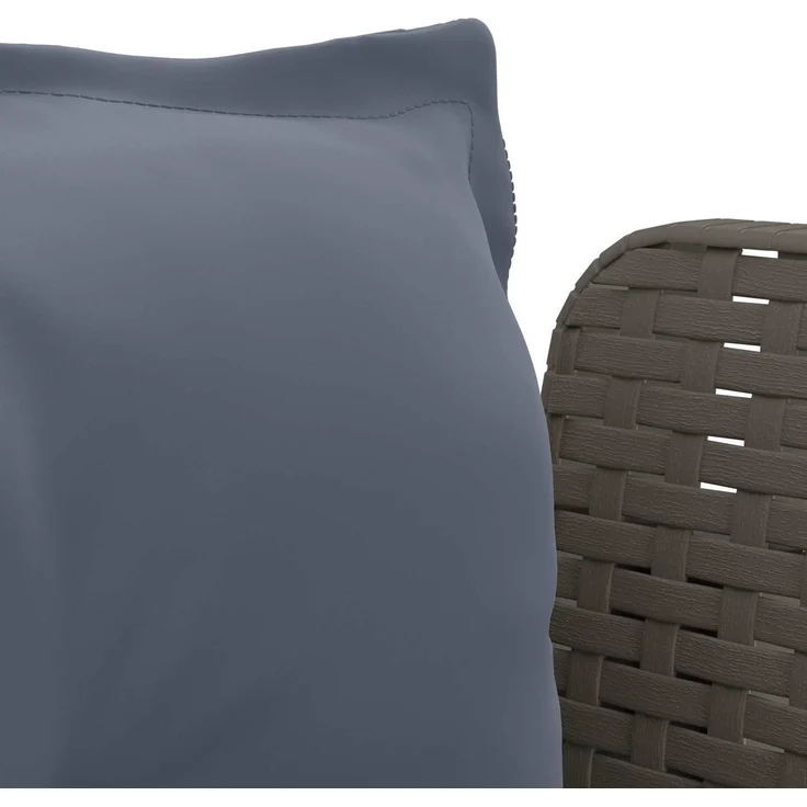 vidaXL 1-Sitzer Sessel mit Kissen Rattan-Look PP Hellgrau 8011883 – Bild 6