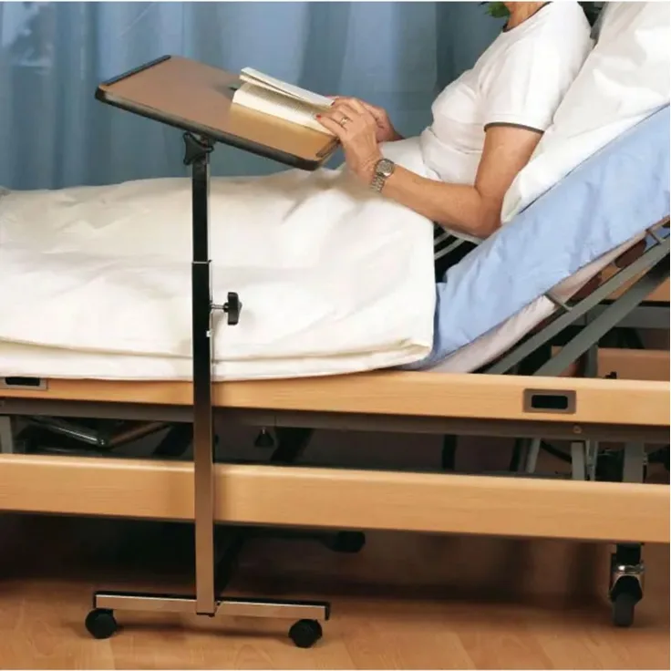 DocMed Beistelltisch Comfort Universaltisch mit schwenkbarer Platte (Alltagshilfe, 1-St, 1 Tisch), Multifunktionstisch, Mobile Tischplatte, Stabiler Tisch mit Rollen