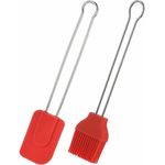 WESTMARK Backpinsel Set 2 Tlg, Brat-/Backpinsel+ Koch-/Teigschaber-Set, 2tlg