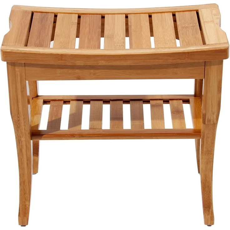 SogesHome Badezimmerhocker Duschhocker Rutschfester wasserdichter,Duschstuhl,Badhocker 2 Etagen，47.5 x 26 x 44.5 cm，KS-HSJ-04-SH – Bild 4