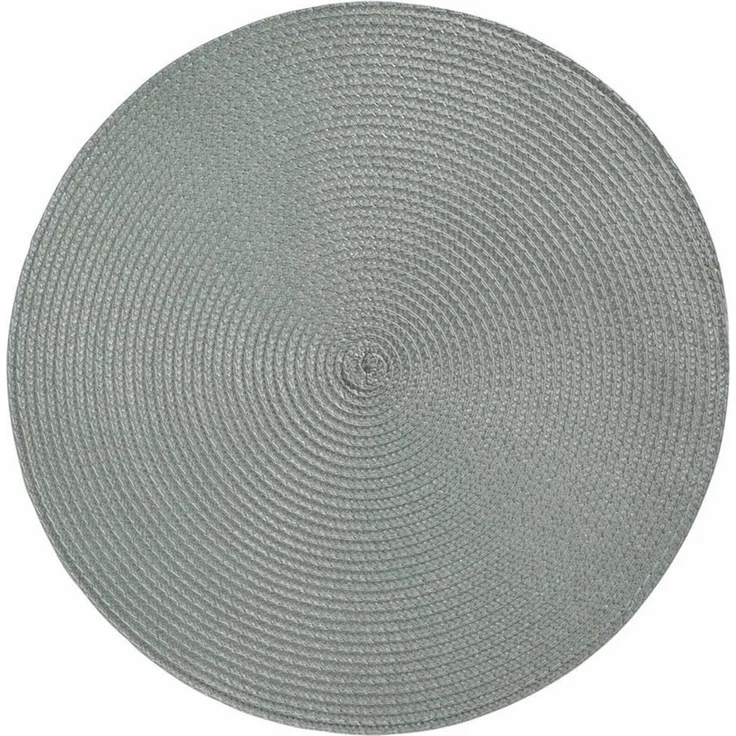 HAC24 Platzset 4er Set Platzmatte Abwaschbar Tischset Platzdeckchen Tisch Untersetzer, (Set, 4-St), Rund, Ø 38 cm, Bast-Optik